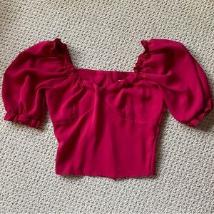 Red Crop Top Size S